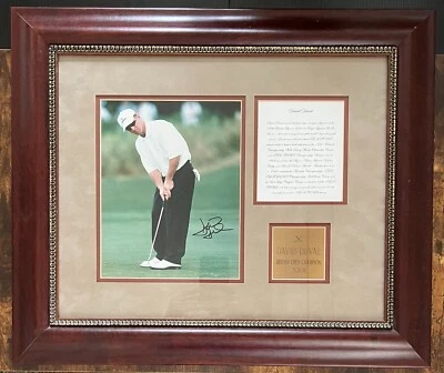 Placa firmada por campeón del PGA Tour David Duval Open (British Open) enmarcada 23x19 certificado de autenticidad Foto 1 de 4