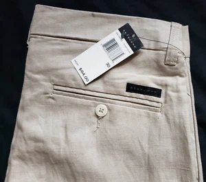 ¡NUEVO! Pantalones de vestir para hombre Sean John corte clásico talla 30 tostado liso - Imagen 1 de 9