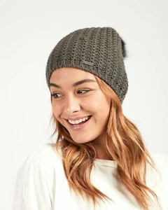 SOMBRERO BILLABONG MUJER. GORRO BOBBLE POM POM TEJIDO GRIS BOSQUE FRÍO NEGRO 7W - Imagen 1 de 2