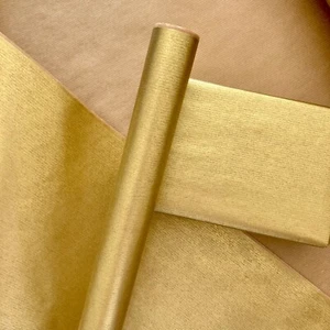 Wrapping Paper Gold 50CM Wide Eco Friendly, 100% Recycled Kraft | Recyclable - Picture 1 of 7