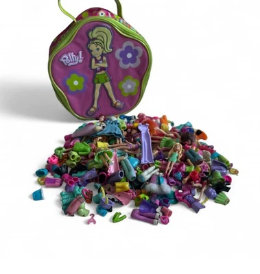 HUGE 100+ Pc 2000s Polly Pocket Dolls Clothes Accessory Lot Carry Case Mattel - Image 1 of 4