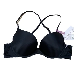 Ambrielle Convertible Plunge Push-Up Bra Size 34B Black NWT - Picture 1 of 8
