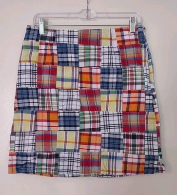 Falda a Cuadros Náufrago Multicolor Para Mujer 8 Madras Retazos Algodón Forrado Y2K Foto 1 de 4