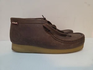 Clarks Men's Stinson Hi Chukka Boots Size 7.5 Wallabees Brown Leather Need Insol - Picture 1 of 8