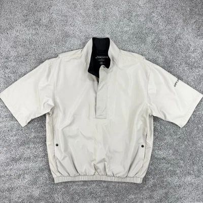FootJoy DryJoy Wind Shirt Men’s L Beige Pullover Rain Golf Short Sleeve - Image 1 of 4