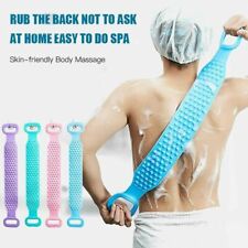 Silicone Back Scrubber Shower Brushes Bath Towel Body Exfoliating Massager