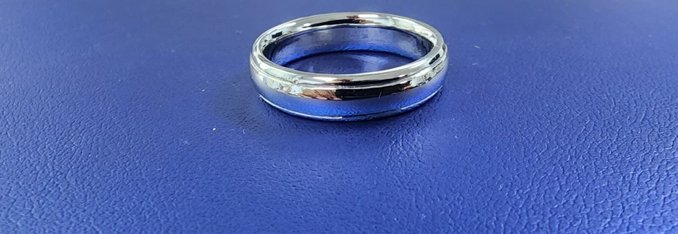 Anillo banda platino 950 5 mm tamaño 8,75 ARTE TALLADO pulido**ACTÚA AHORA** Foto 1 de 4