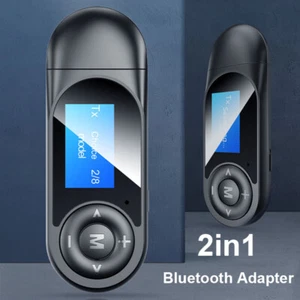 USB Bluetooth 5.0 Audio Adapter Transmitter Receiver for TV/PC Car AUX Speaker - Picture 1 of 12