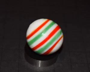 Akro Christmas Colored Spiral Toy Marble ODD Egg Shape Size 1.060"x1.00" Mint - Picture 1 of 6