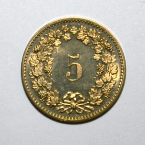 S2 - Switzerland 5 Rappen 1982 Brilliant Unc. Coin - Lady Liberty *** Beautiful - Picture 1 of 2
