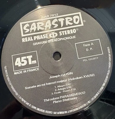 THEODORE PARASKIVESCO plays HAYDN   / SARASTRO - Image 1 of 2