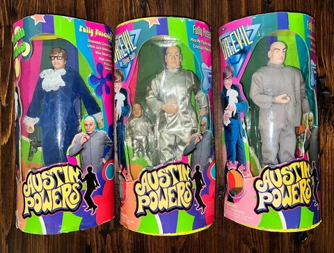 AUSTIN POWERS - DR. EVIL MINI-ME Silver Suit 9" Doll Figure w Sound VTG - U PICK Cover