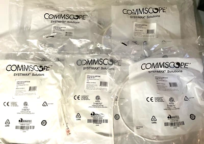5 pack Systimax CPC3312-08F004 GS8E-WH-4FT Modular Patch Cord NEW Free Shipping - Image 1 of 3