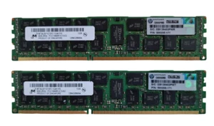 2 x Micron 8GB 2Rx4 DDR3 PC3-10600R 240 pin MT36JSF1G72PZ-1G4K1FE für SERVER - Bild 1 von 1
