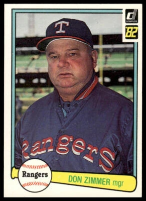1982 Donruss #195 Don Zimmer Texas Rangers Baseball - Image 1 of 2