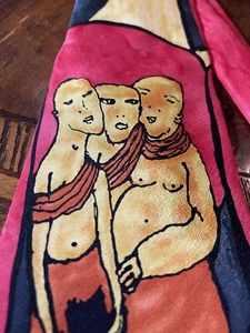 GAILEN ANNA MONKS TRAJE DE DISEÑADOR DE ARTE PINTADO A MANO CORBATA ENVÍO GRATUITO - Imagen 1 de 3