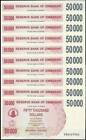 Zimbabwe 50000 Dollars Bearer Cheque, 2007, P-47, UNC X 10 PCS