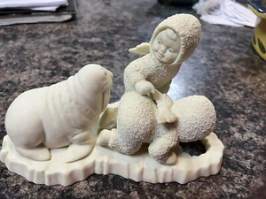 Snowbabies I Can't Find Him Dept 56 68800 Walrus 2 Babies on Ice BB-D - Picture 1 of 5