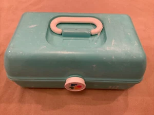 Vintage Caboodle’s Makeup Case Sea foam Marble - Picture 1 of 7