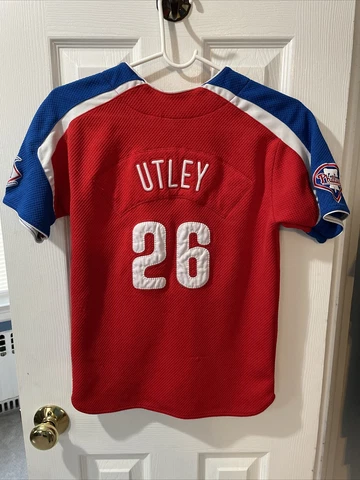 Chase Utley Philadelphia Phillies Nike Boys Red Jersey Size Medium Cover