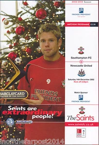 2002/03 SOUTHAMPTON V NEWCASTLE UNITED 14-12-2002 Premiership (Excellent) - Picture 1 of 1
