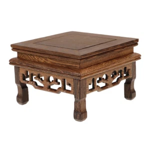 Orientalischer Vasenständer Basis Aus Wenge Buddha Statuen Sockel Bonsai Podest - Bild 1 von 12