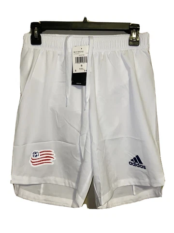 Adidas New England Revolution Authentic Shorts Mens Size Small White NWT MLS Cover
