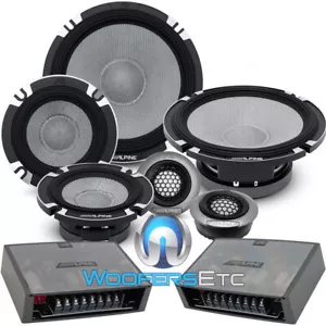 ALPINE R2-S653 Hi-RES PRO 6.5" 3-WAY 300W COMPONENT SPEAKERS TWEETERS CROSSOVERS - Picture 1 of 11