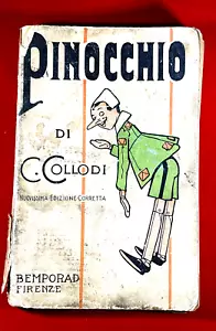 PINOCCHIO book by C. Collodi, 1934 Vintage in Italian! The real deal!! - Picture 1 of 6
