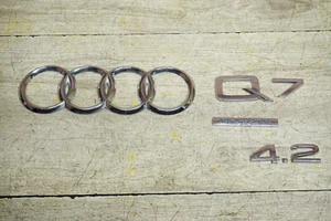 2007-2015 AUDI Q7 4L 4.2L QUATTRO TAILGATE EMBLEM LOGO BADGE NAMEPLATE SET OEM - Picture 1 of 4