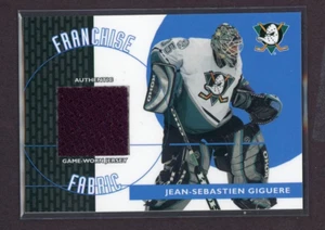 2003-04 Topps Traded Franchise Fabrics #FFJSG Jean-Sebastien Giguere - Picture 1 of 1