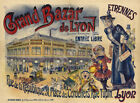 Grand Bazar De Lyon Vintage Department Store Ad Poster 16X20