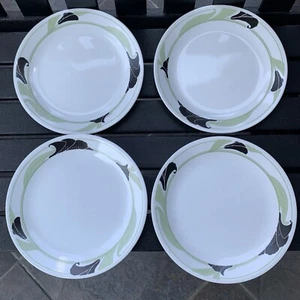 4 Vintage Corelle Black Orchid 10 1/4" Dinner Plates - Elegance Meets Durability - Picture 1 of 11