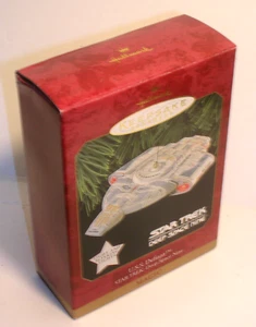 1997 HALLMARK STAR TREK U.S.S. DEFIANT NX-74205 MAGIC LIGHT KEEPSAKE ORNAMENT - Picture 1 of 10