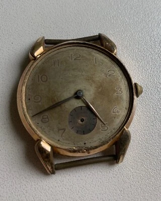 STOWA Walz Gold Double 20 mikron Edelstahl Boden 41334 Herrenamrbanduhr  - Bild 1 von 4