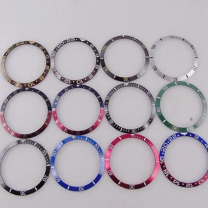 37.1mm*31.3mm Black/Red Slope Alloy Bezel Watch Accessories Fit 39mm Watch Case - Picture 1 of 24