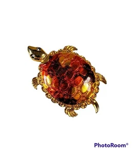 Don-Lin Vintage Turtle Brooch Retro Beach - Picture 1 of 5