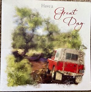Cherry Orchard Land Rover Themed Birthday Card With Paper Insert