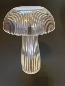 Lampada da tavolo moderna RGB LED cristallo fungo lampada camera a batteria arredamento - Foto 1 di 7
