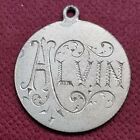 Love Token "Alvin" "E J B" On Dime Size Silver Coin 10C #41992