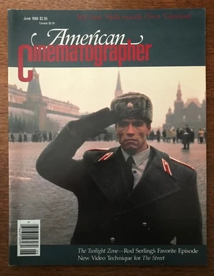 Arnold Schwarzenegger - American Cinematographer magazine - June 1988, Red Heat - Image 1 of 4
