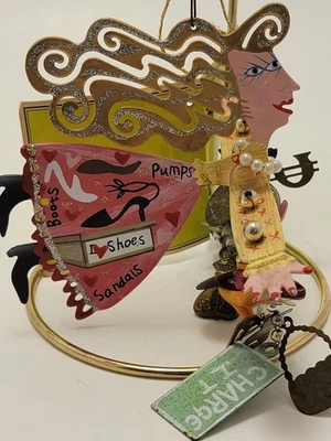 Karen Rossi Fanciful Flights Shoe Shopper Angel Ornament - Изображение 1 из 4