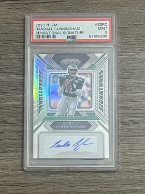 🦅Randall Cunningham Auto 46/149 Prizm PSA 9 Sensational Signatures Silver 2023  Foto 1 de 3