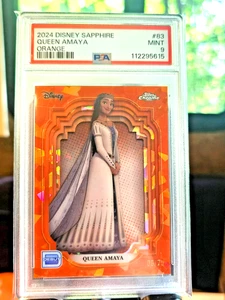 2024 TOPPS CHROME DISNEY SAPPHIRE EDITION Orange #83 QUEEN AMAYA /25 PSA 9 Mint - Picture 1 of 2