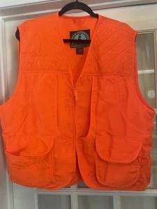 MASTER SPORTSMAN Zip-Up Neon Orange Hunting Vest- Men's Size Large - Picture 1 of 5