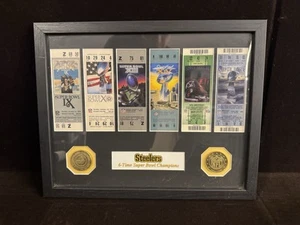 Pittsburgh Steelers Super Bowl Collectible Tickets Display - Picture 1 of 8