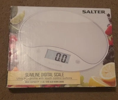 Báscula de cocina de vidrio ultrafino digital Taylor Salter gris hasta 11 lb NUEVA Foto 1 de 4
