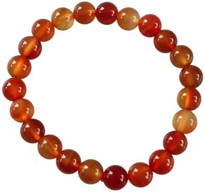Bracelet Perles Rondes CORNALINE - 8 mm - Picture 1 of 1