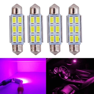 A1 AUTO 4x 42mm LED Interior Map Dome Trunk Lights 5730 SMD DE440 Festoon Bulbs - Foto 1 di 14