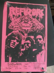 THE REFUZORS -- Original Band -- Dated Seattle Showbox 1981 Gig Poster - Picture 1 of 3